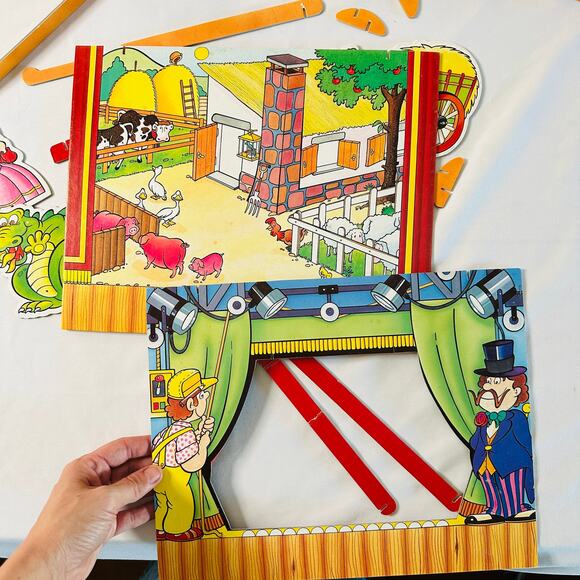 Vintage 80s Theatre Dual-Sided Medieval Fairy Tale Set Made in Spain - Picture 13 of 16